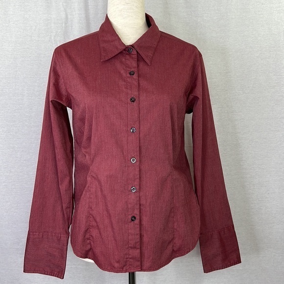 Patagonia Tops - PATAGONIA Women’s Long Sleeve Button Down Maroon Burgundy Shirt Sz 10